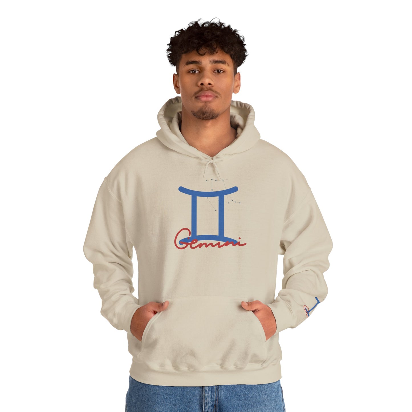 Gemini Zodiac Hoodie – Minimal Astrological Sign Hooded Sweatshirt