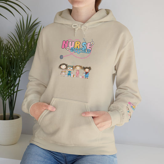 Nurse Squad Hoodie — Cute Multicultural Healthcare Team Design
