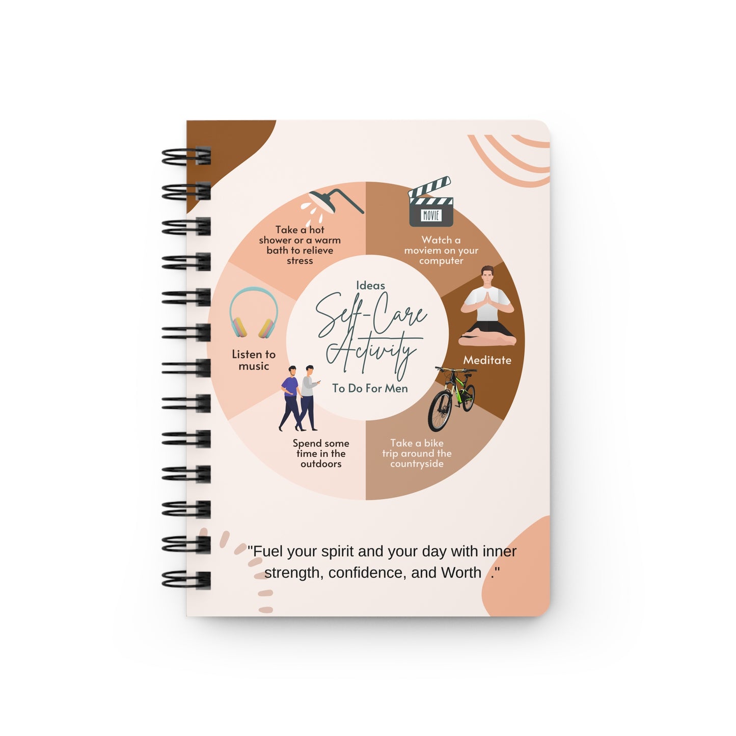 Personalize, Men's Self-Care Activity Journal, journal for him, birthday gift for him