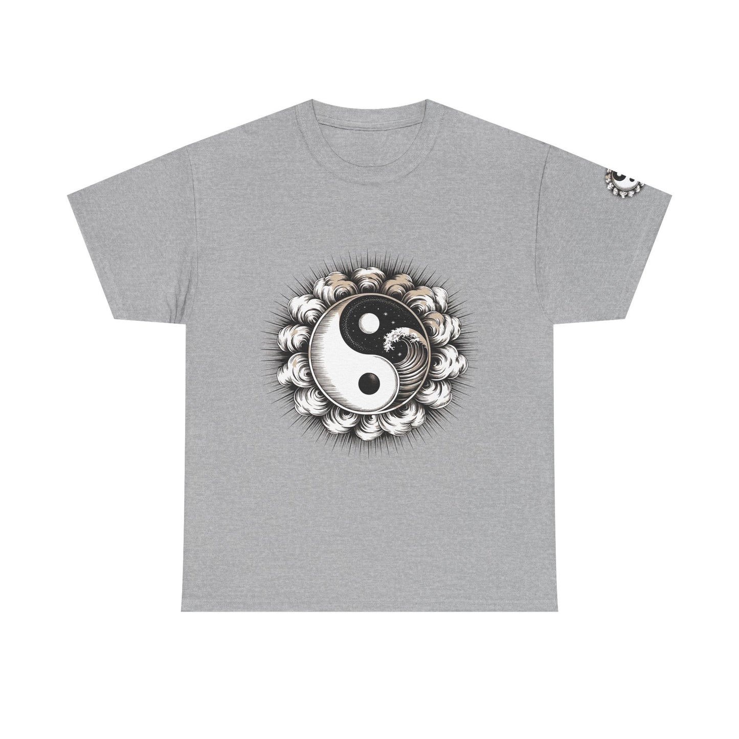 Yin Yang Floral Tee — Balanced Harmony Graphic T-Shirt