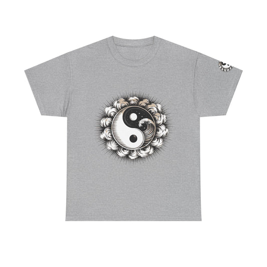 Yin Yang Floral Tee — Balanced Harmony Graphic T-Shirt