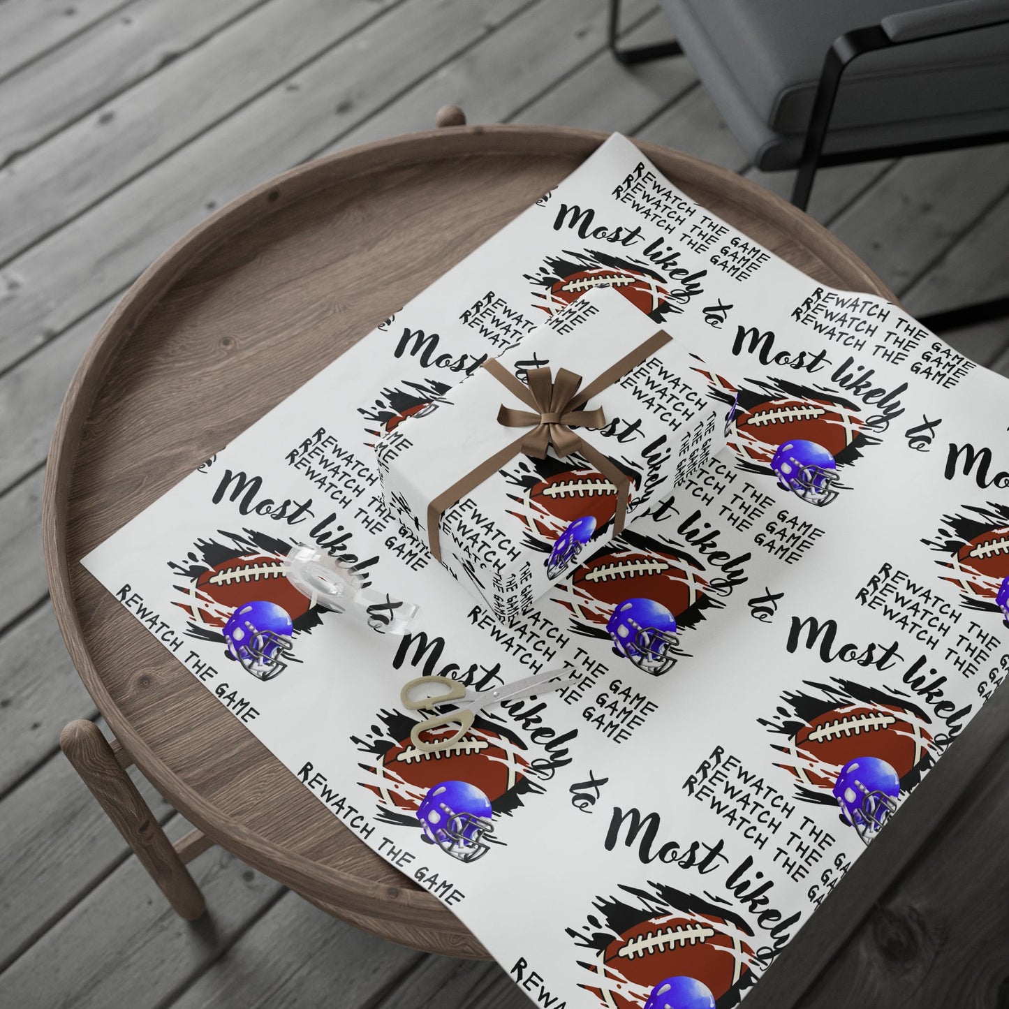 Football-Themed Wrapping Paper, Gifts for Sports Lovers, Unique Gift Wrap for Birthdays, Holidays, and Celebrations, Most Likely to [...]