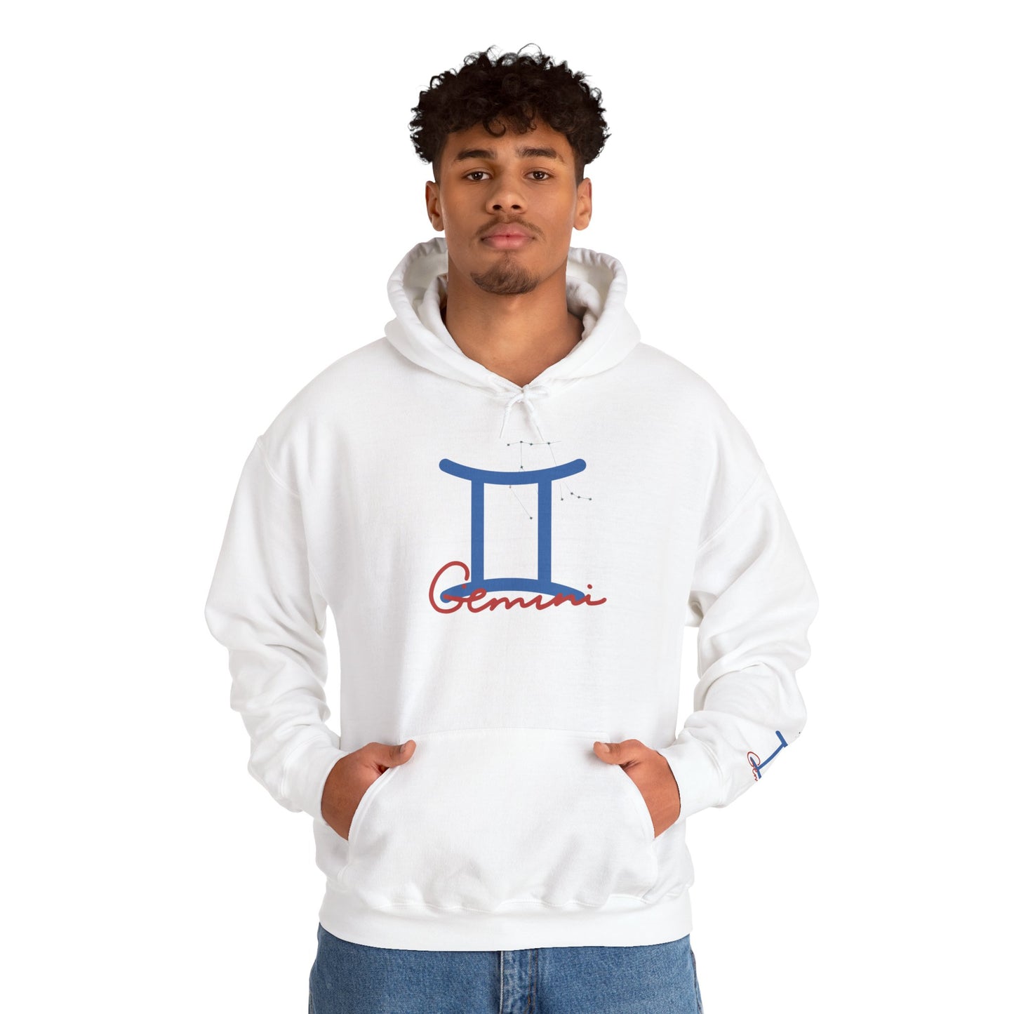 Gemini Zodiac Hoodie – Minimal Astrological Sign Hooded Sweatshirt