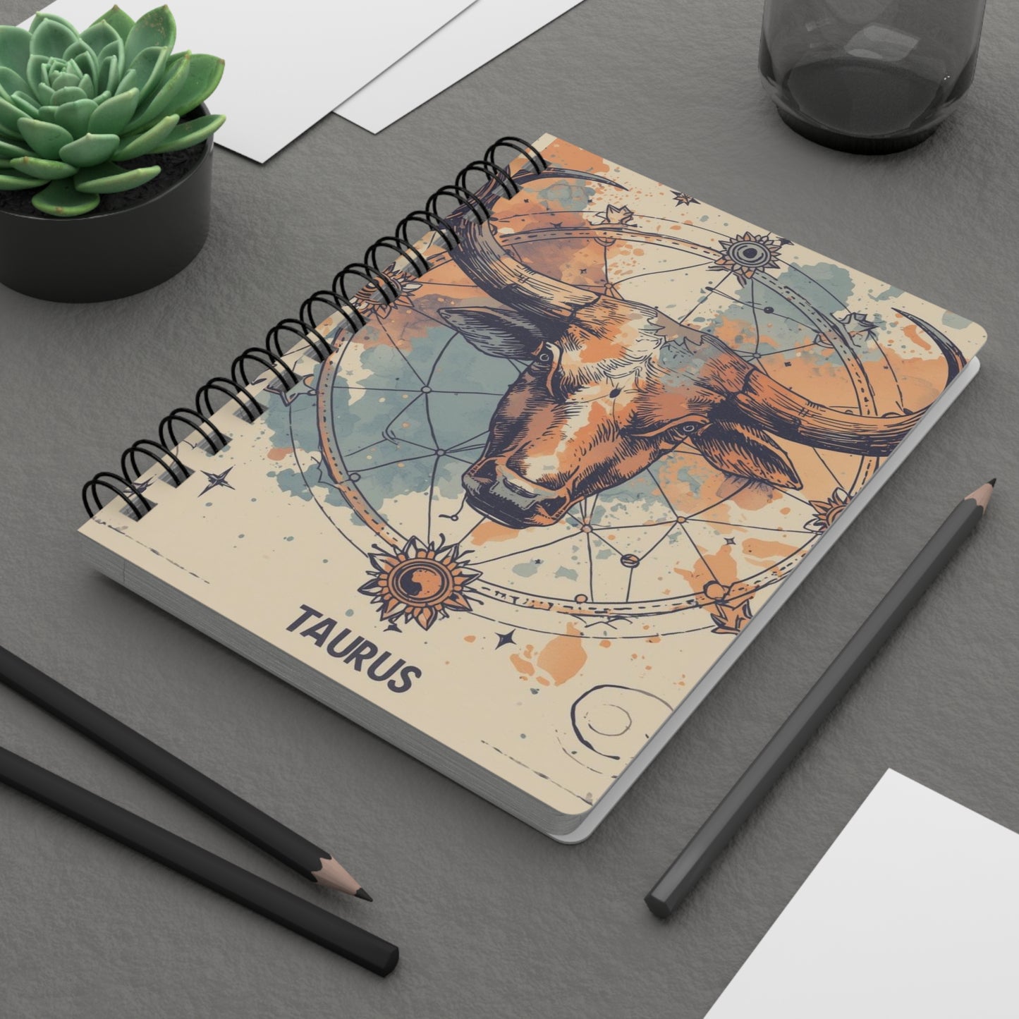 Taurus Spiral Bound Journal – Astrological Notebook for Bull Sign Lovers