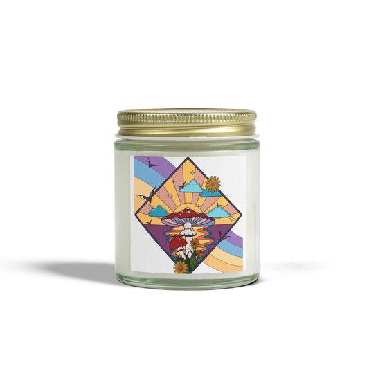 Boho Candle, Mushroom, Boho Style, Bohemian Scented Candle - Coconut Apricot Wax, Aromatherapy Gift, Home Decor, Relaxation, Birthday, Housewarming