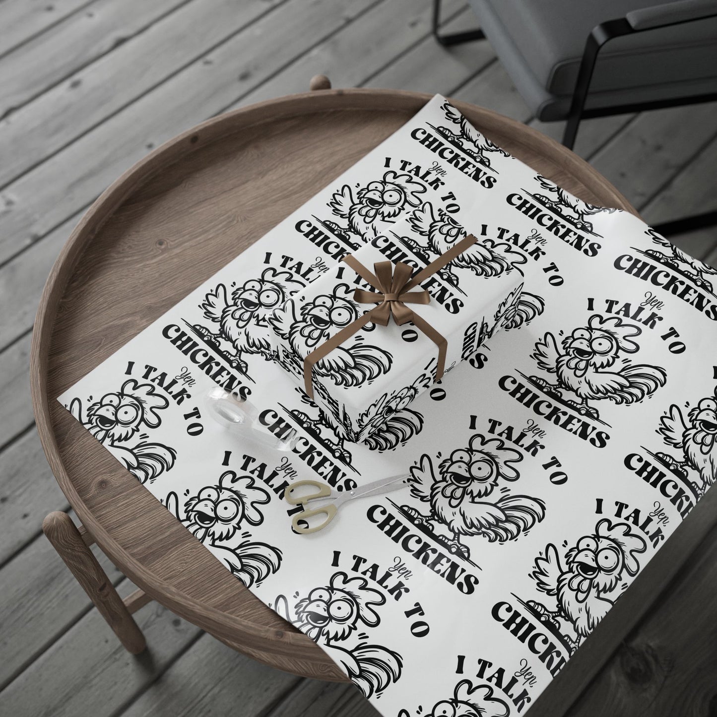 Charming Chicken Wrapping Paper - Whimsical Gift Wrap for Special Occasions, Holidays, Parties, Unique Packaging, Farmhouse Decor