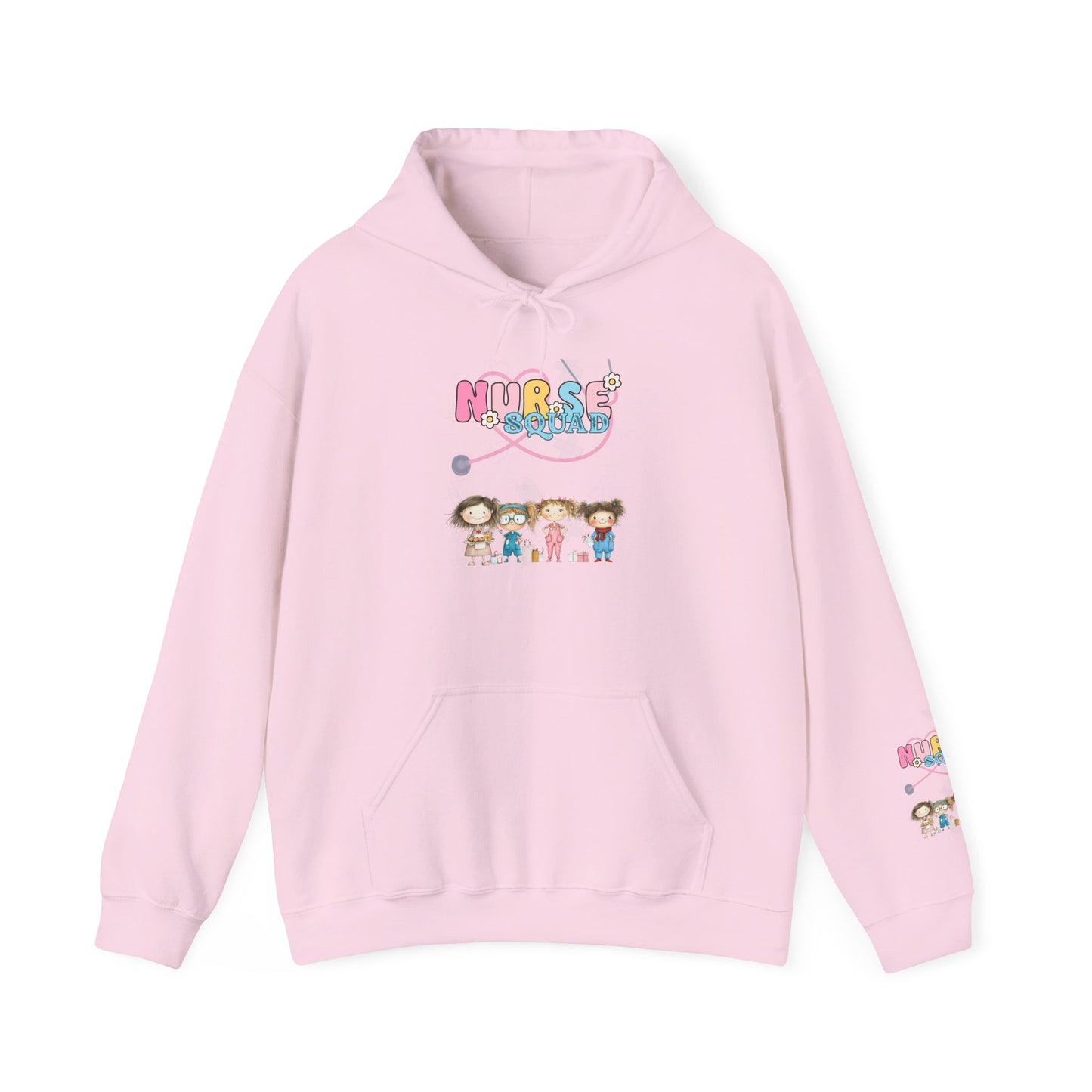 Nurse Squad Hoodie — Cute Multicultural Healthcare Team Design