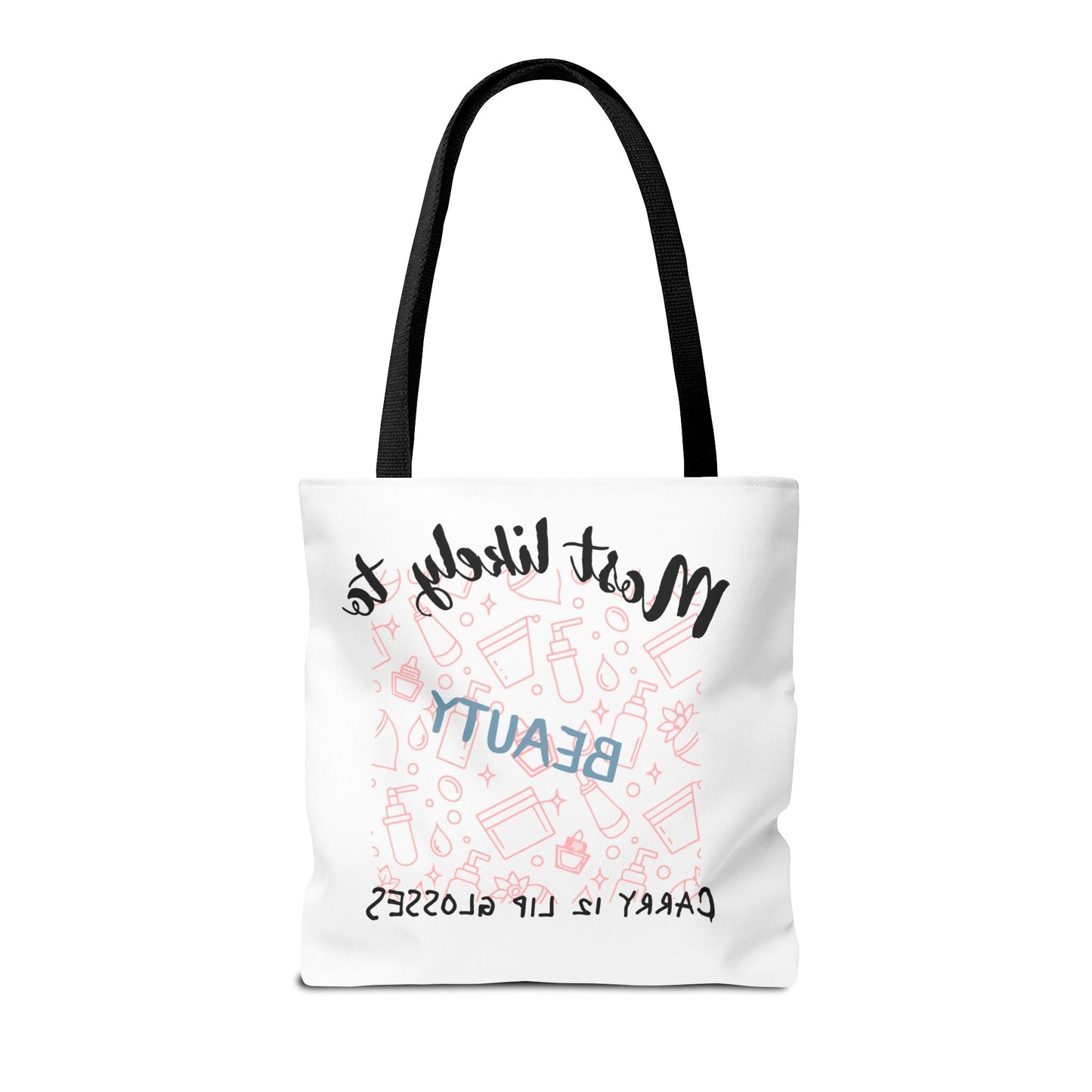Beauty Lip Gloss Tote Bag - Perfect Gift for Makeup Lovers, Fashion Accessory, Daily Use Tote, Funny Gift, Stylish Organizer