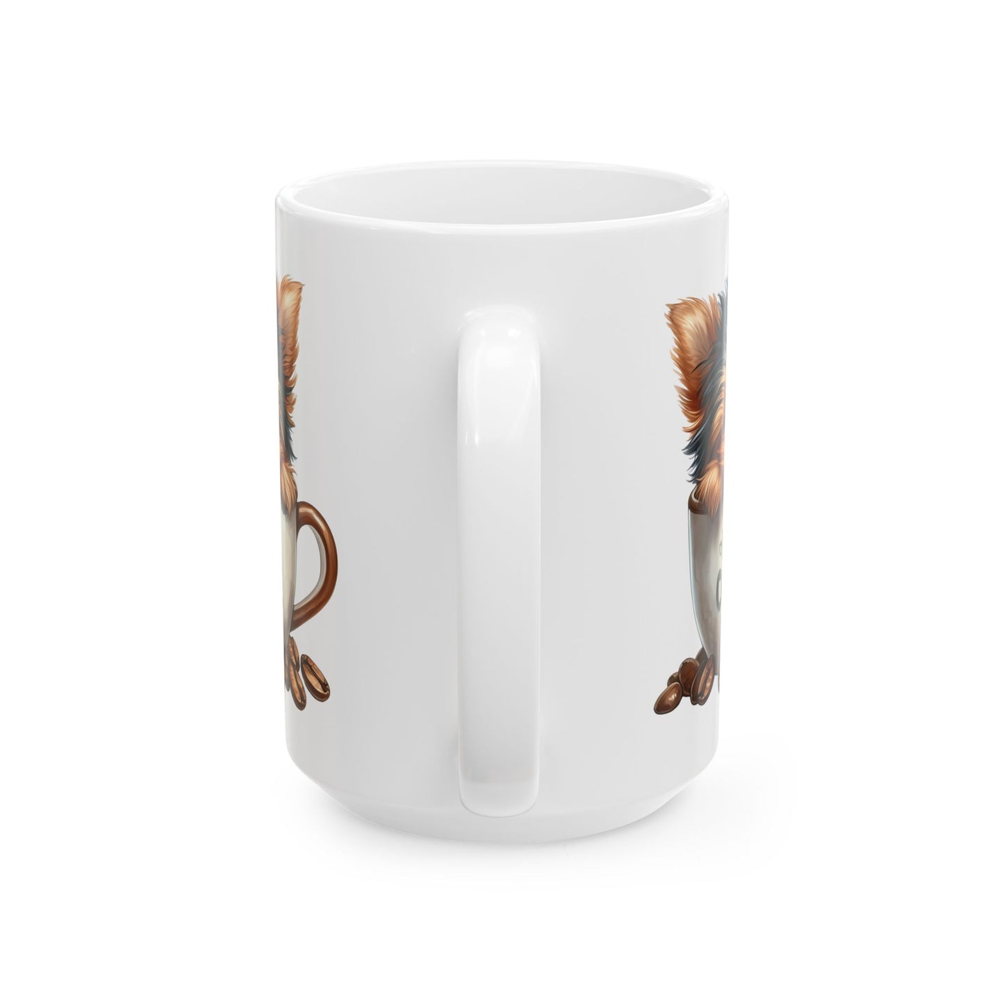 Yorkie Coffee Mug – Cute Yorkshire Terrier “All I Need Is Coffee” Ceramic Mug (11oz & 15oz)