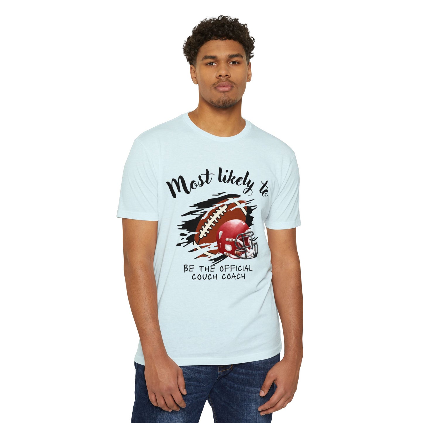 Football Coach T-Shirt, Perfect for Sports Fans, Game Day Gift, Unisex Tee, Couch Coach Shirt, Holiday Apparel, Football, Team shirt, Most likely to