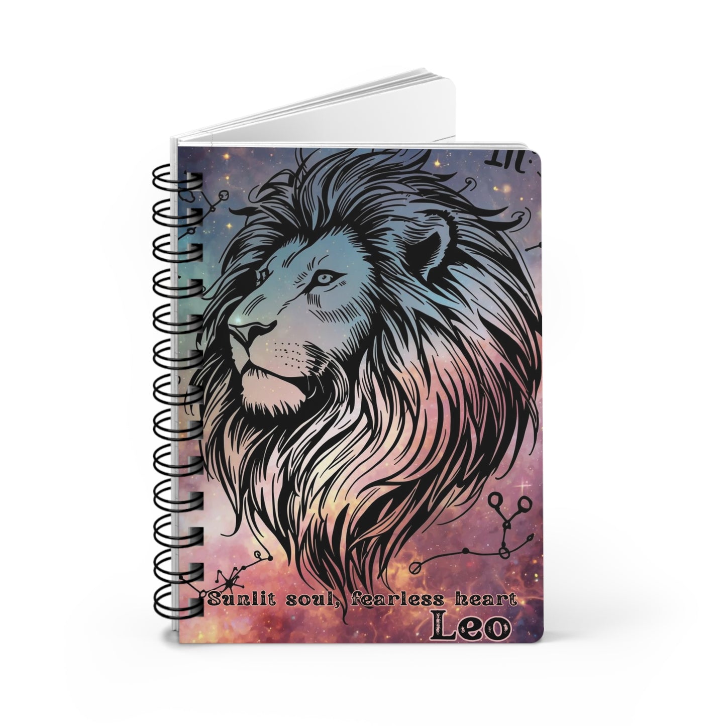Leo Zodiac Spiral Bound Journal - Fearless Heart Design