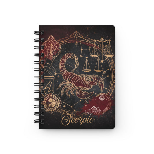 Scorpio Zodiac Spiral Bound Journal - Perfect for Astrology Lovers