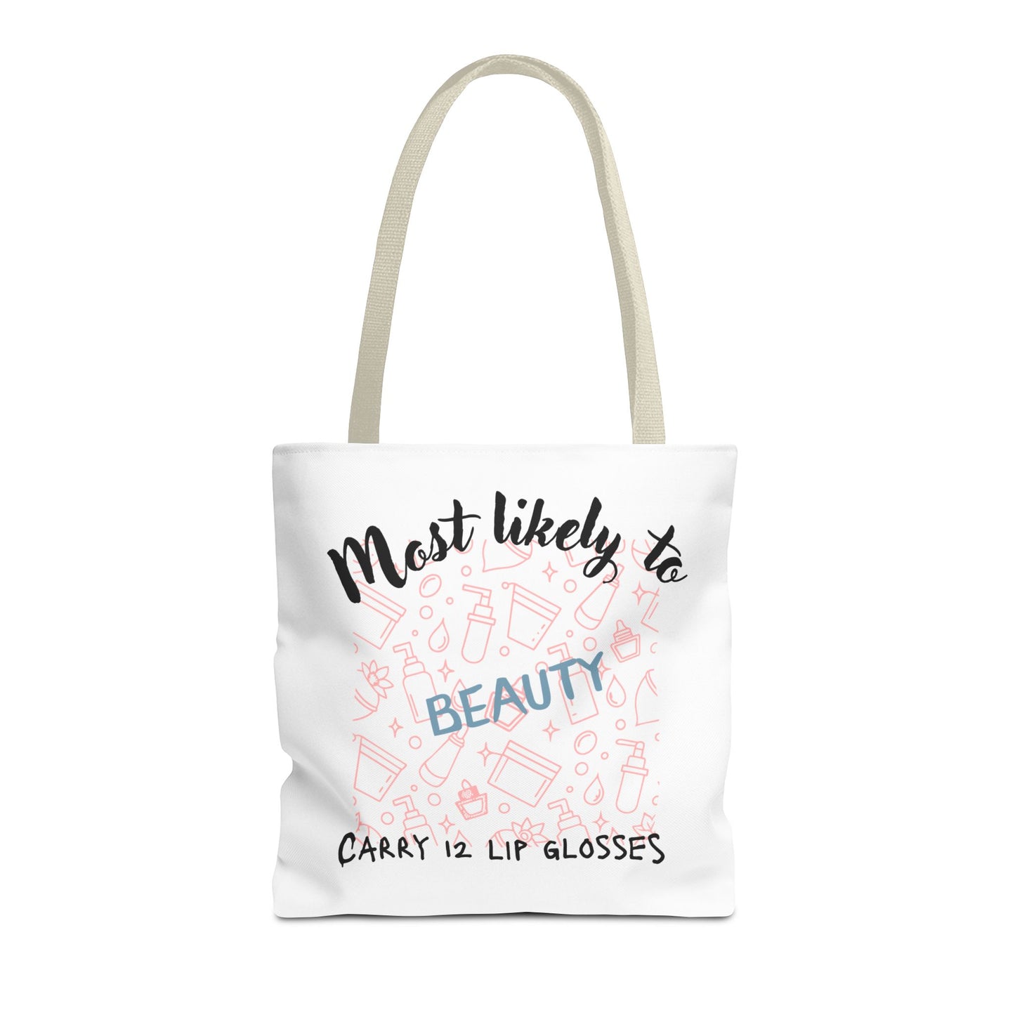 Beauty Lip Gloss Tote Bag - Perfect Gift for Makeup Lovers, Fashion Accessory, Daily Use Tote, Funny Gift, Stylish Organizer
