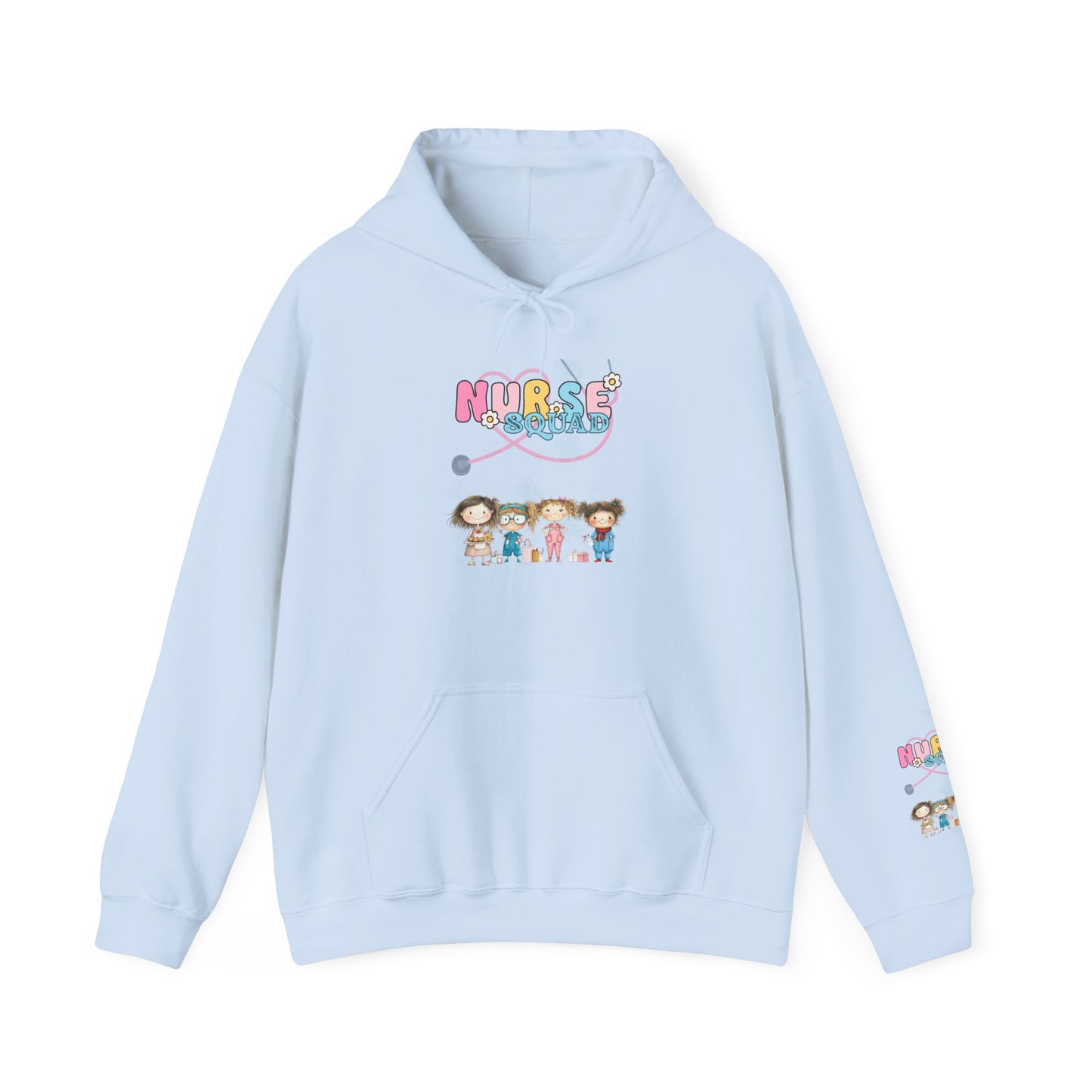 Nurse Squad Hoodie — Cute Multicultural Healthcare Team Design