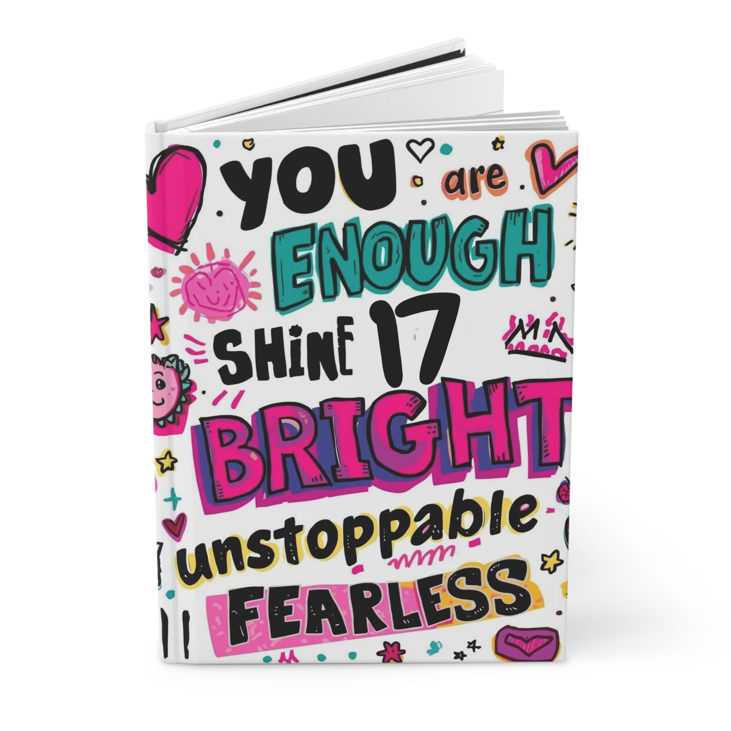 Vibrant Motivational Hardcover Journal, 17th Chapter Journal