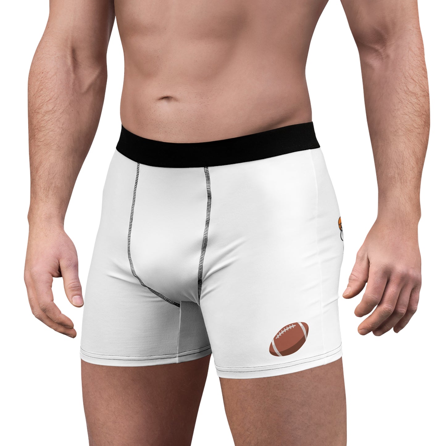 Football-Themed Men's Boxer Briefs for Sports Lovers - Men's Sports Boxer