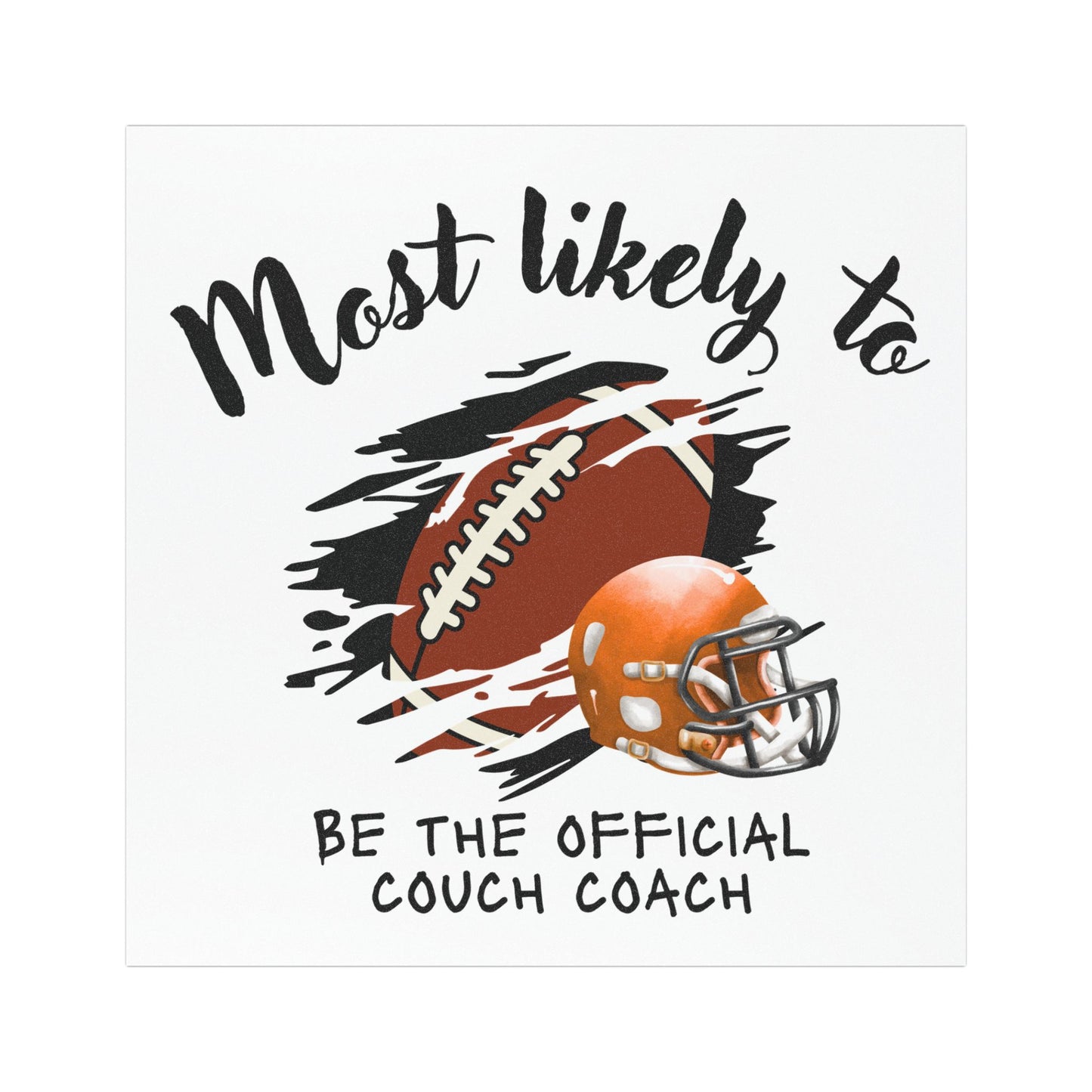 Football Coach Car Magnet - Official Couch Coach Design