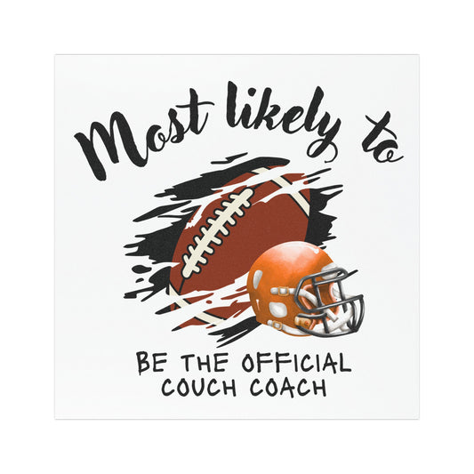 Football Coach Car Magnet - Official Couch Coach Design