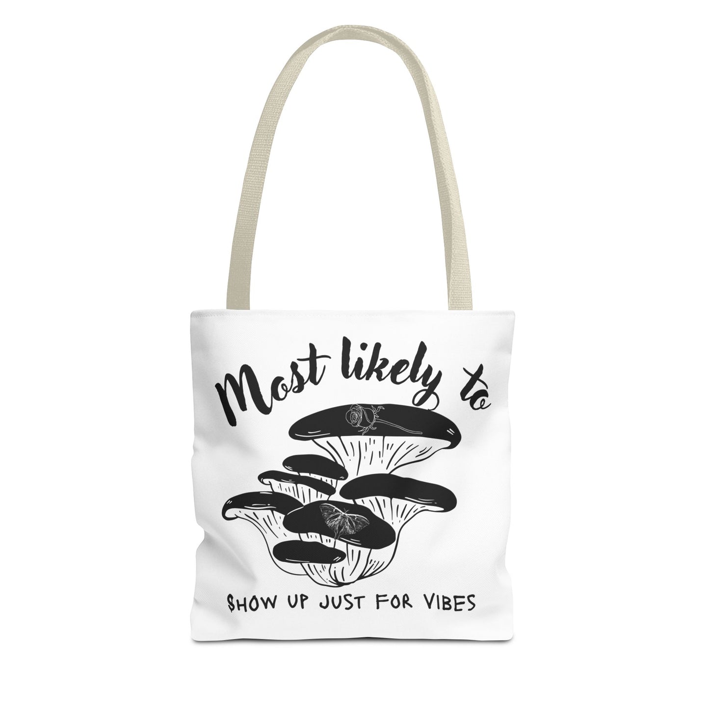 Mushroom Vibes Tote Bag, Fun Eco-Friendly Bag, Gift for Nature Lovers, Stylish Shopping Bag, Festival Accessory, Unique Design Tote