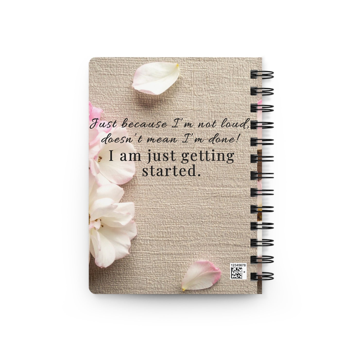 Personalize, Inspirational Spiral Bound Journal – 'I Am Just Getting Started'
