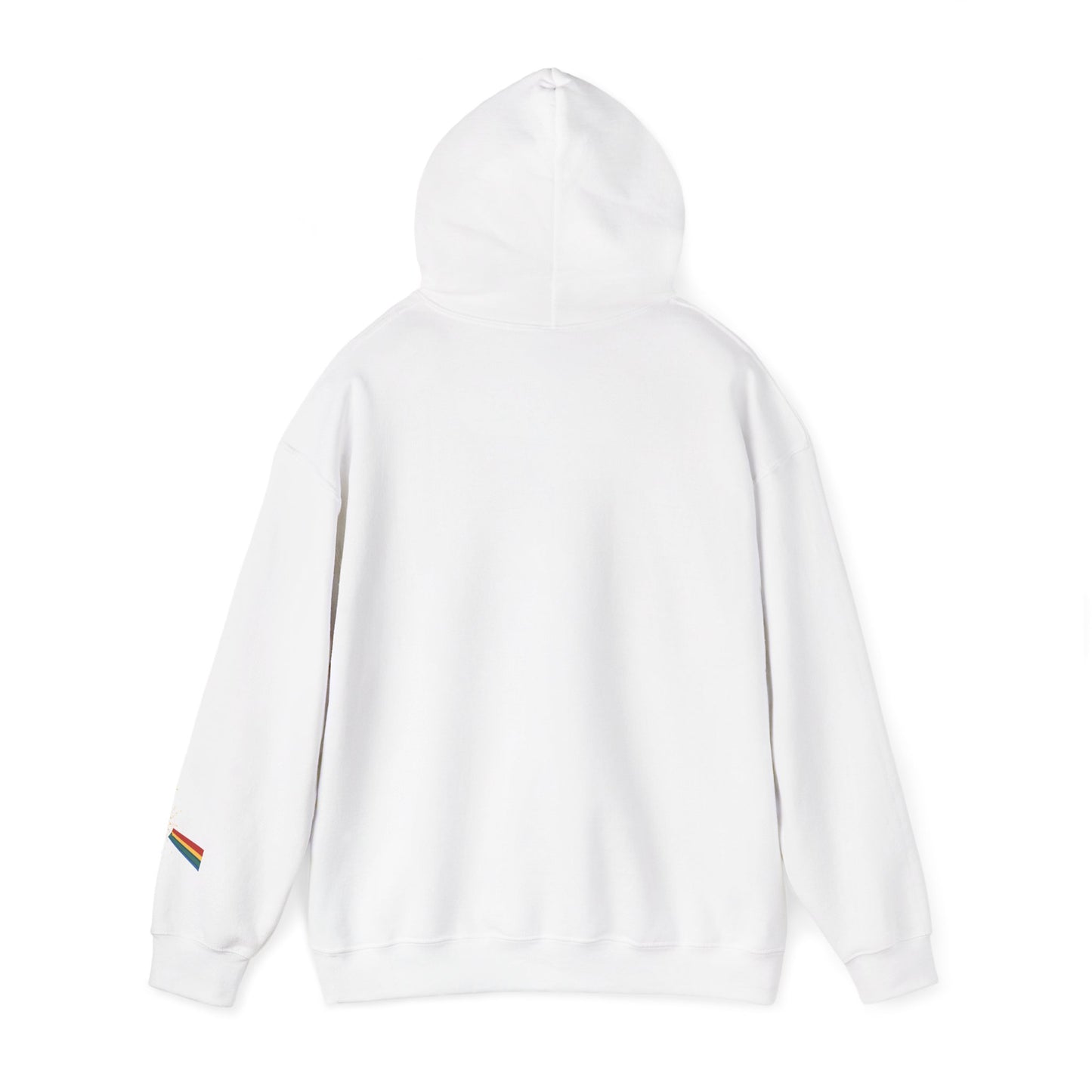Sun Prism Rainbow Hoodie — Minimal Retro Sun & Prism Graphic Pullover