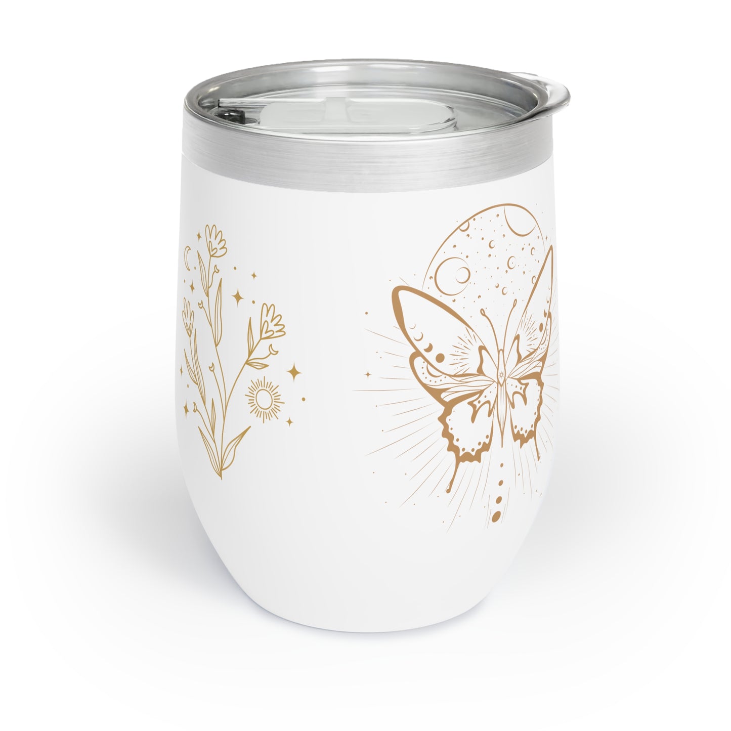 Cosmic Butterfly Chill Wine Tumbler