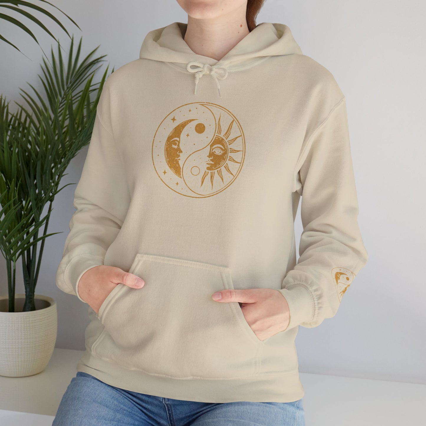 Sun and Moon Yin Yang Hoodie — Celestial Astrology Graphic Sweatshirt