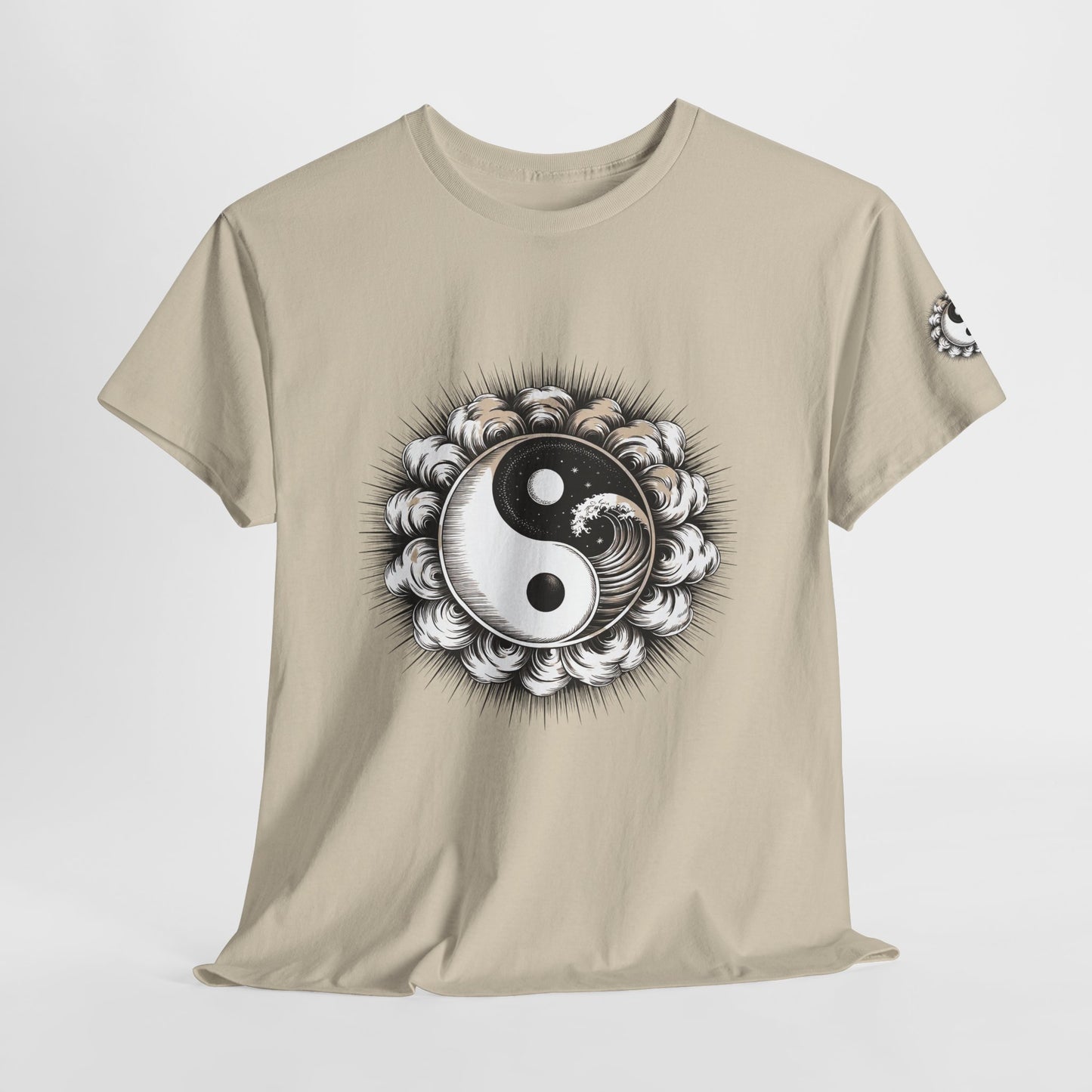 Yin Yang Floral Tee — Balanced Harmony Graphic T-Shirt