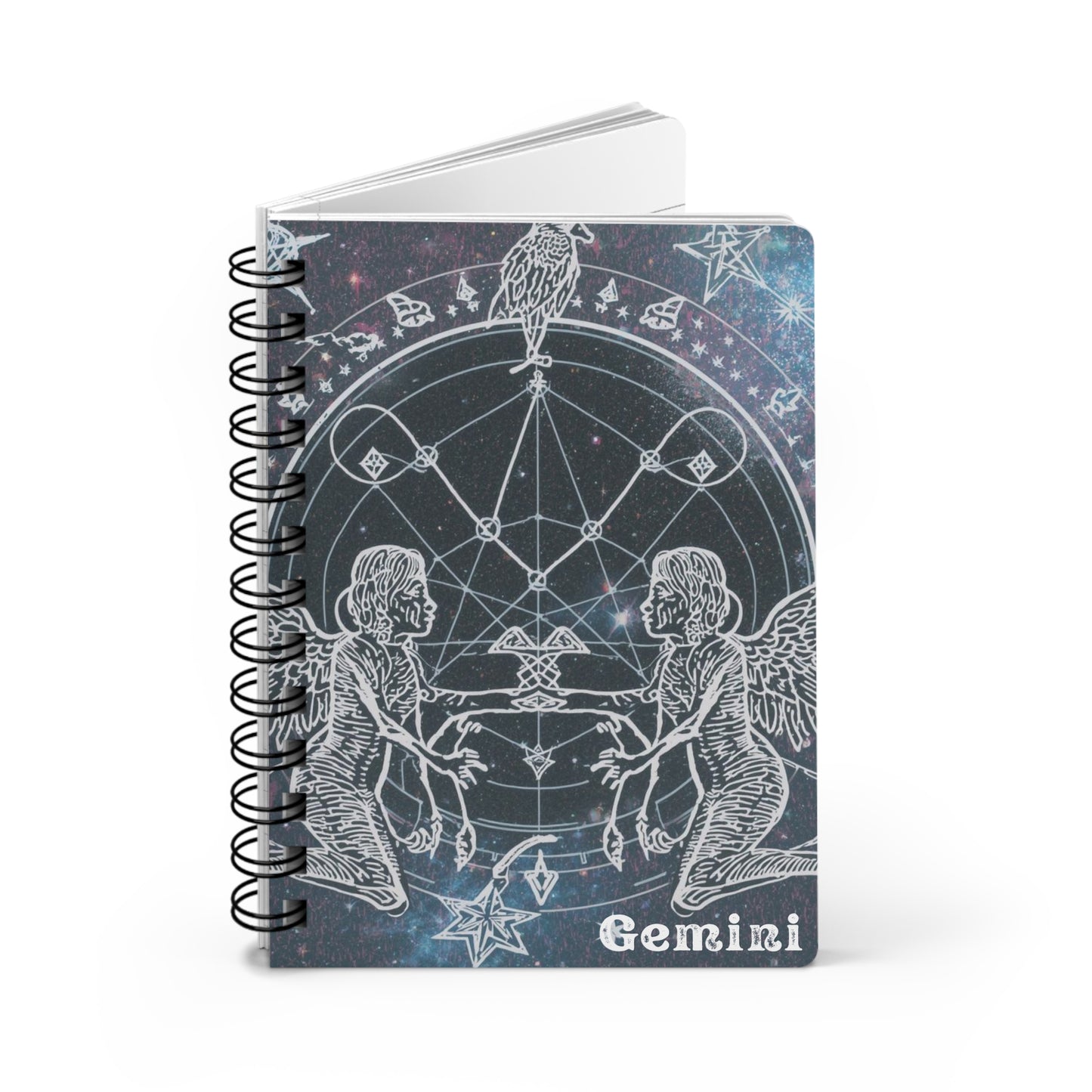 Gemini Astrology Spiral Bound Journal - Cosmic Design for Star Sign Lovers