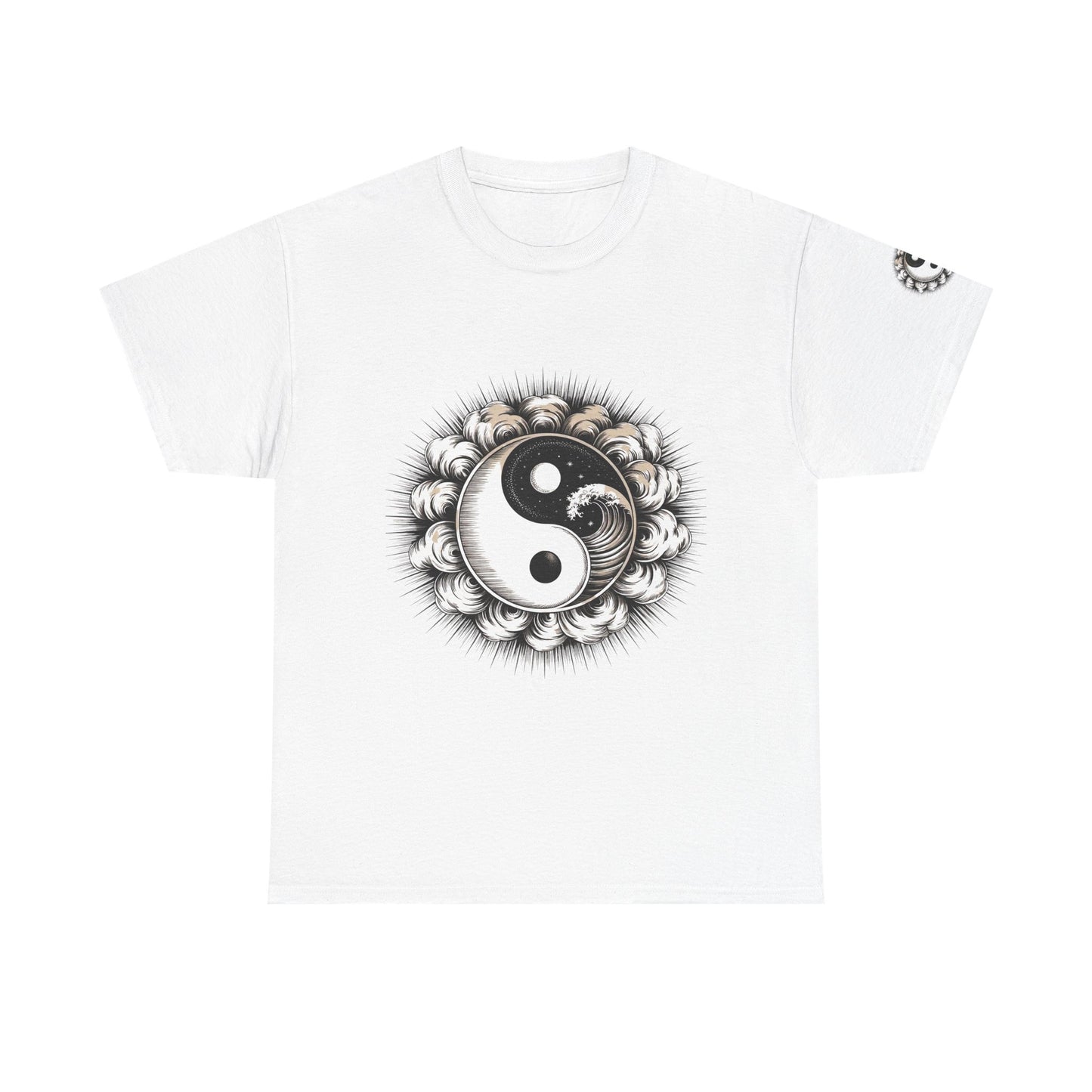 Yin Yang Floral Tee — Balanced Harmony Graphic T-Shirt