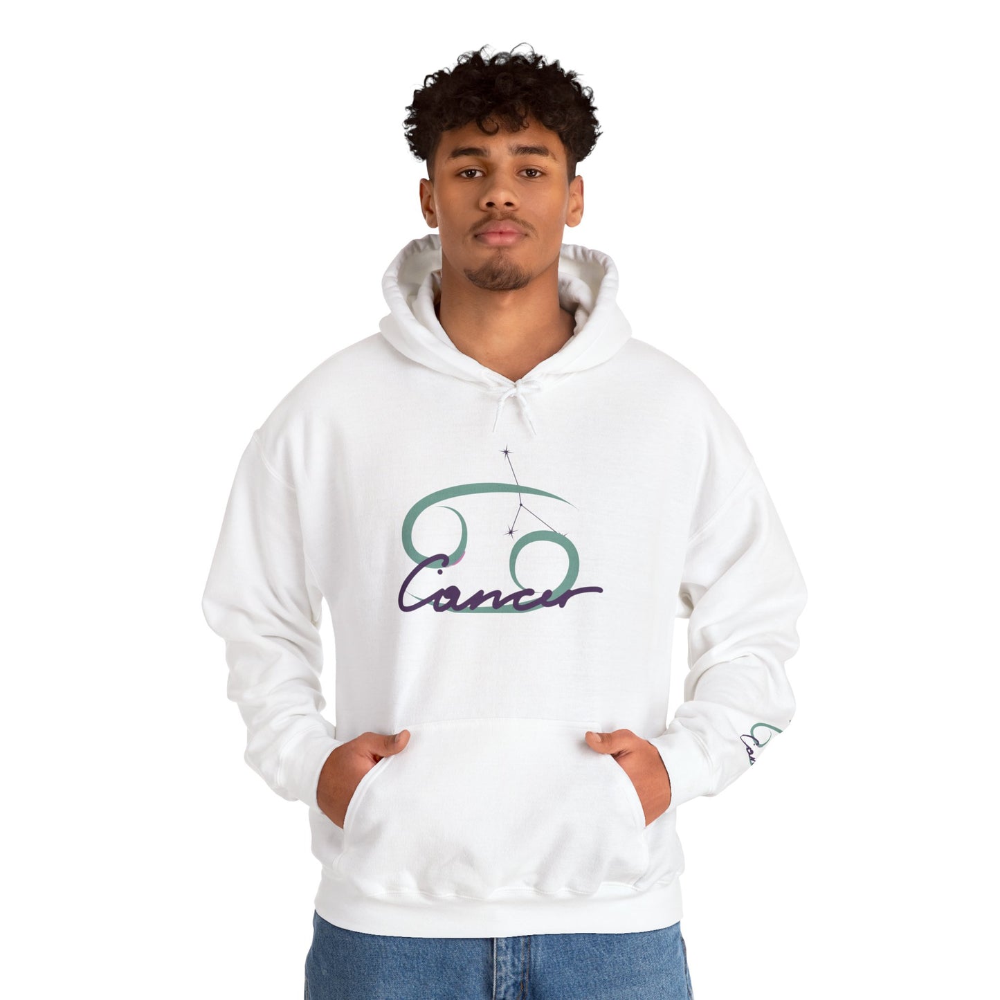 Cancer Zodiac Hoodie – Minimal Astrological Sign Pullover (June–July)