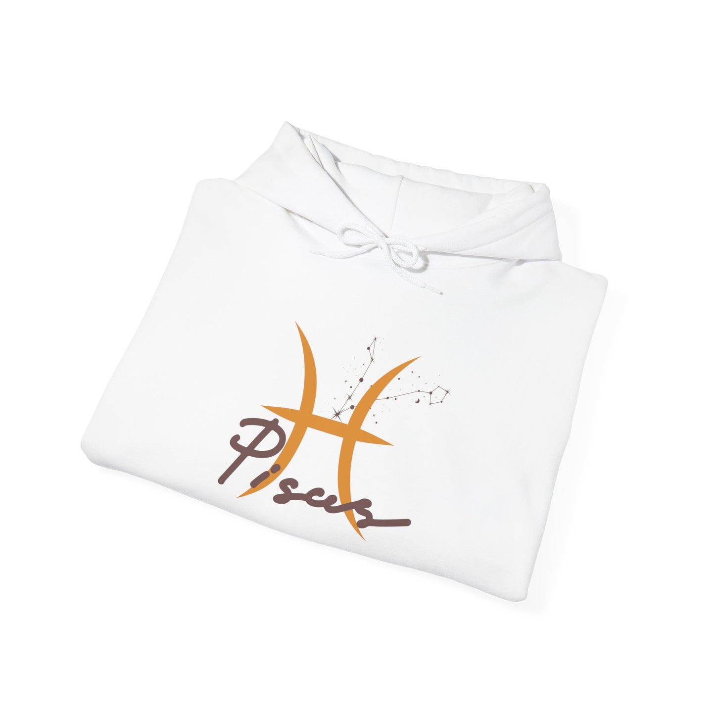 Pisces Zodiac Hoodie — Minimal Gold Astrology Sweatshirt