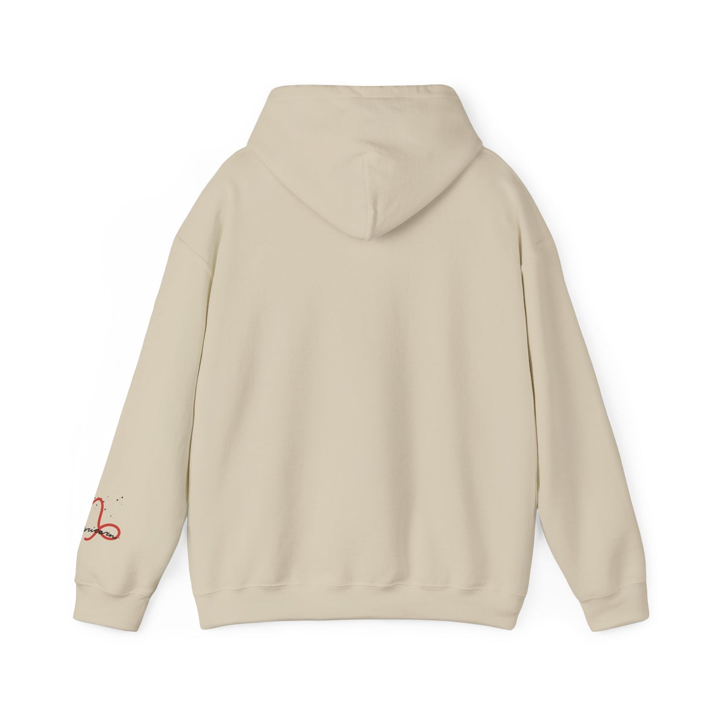 Capricorn Zodiac Hoodie — Red Script Astrology Sign Sweatshirt