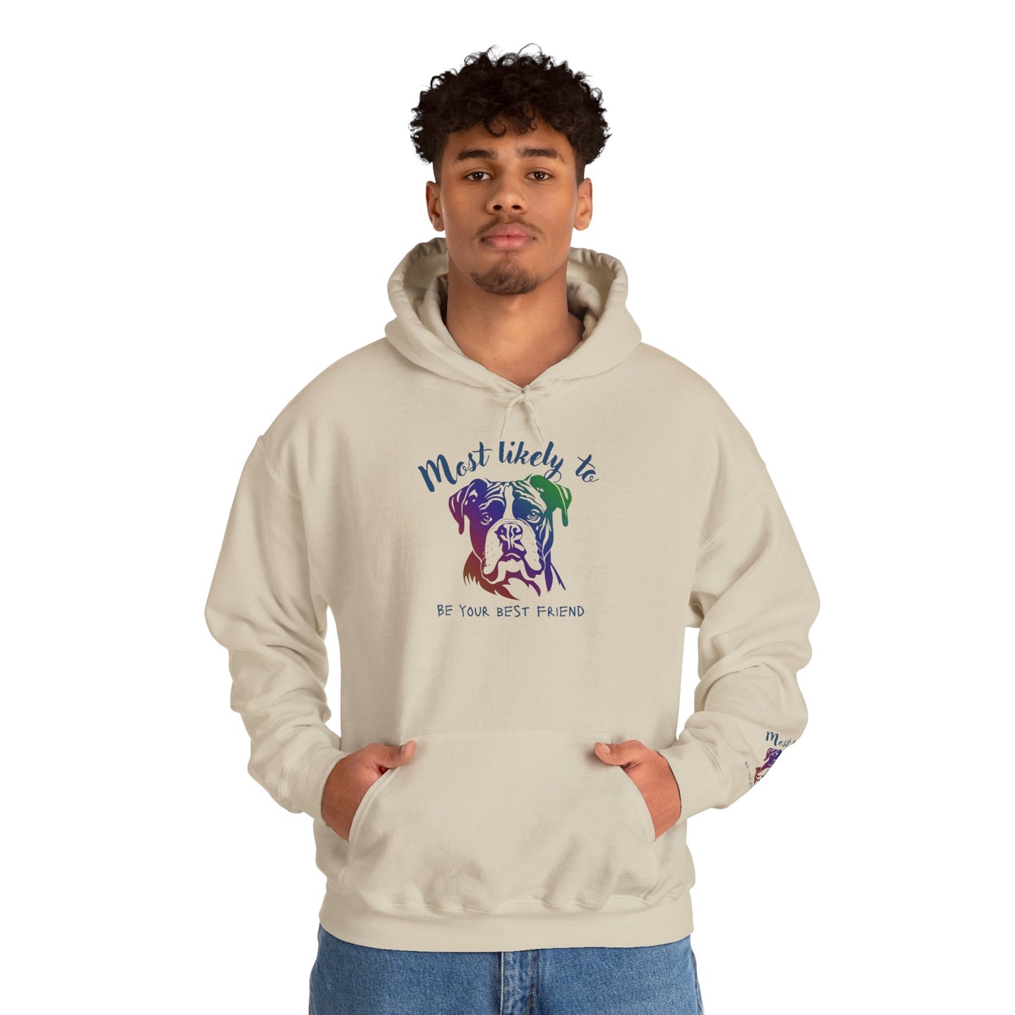 Boxer Bulldog 'Most Likely to Be Your Best Friend' Hoodie