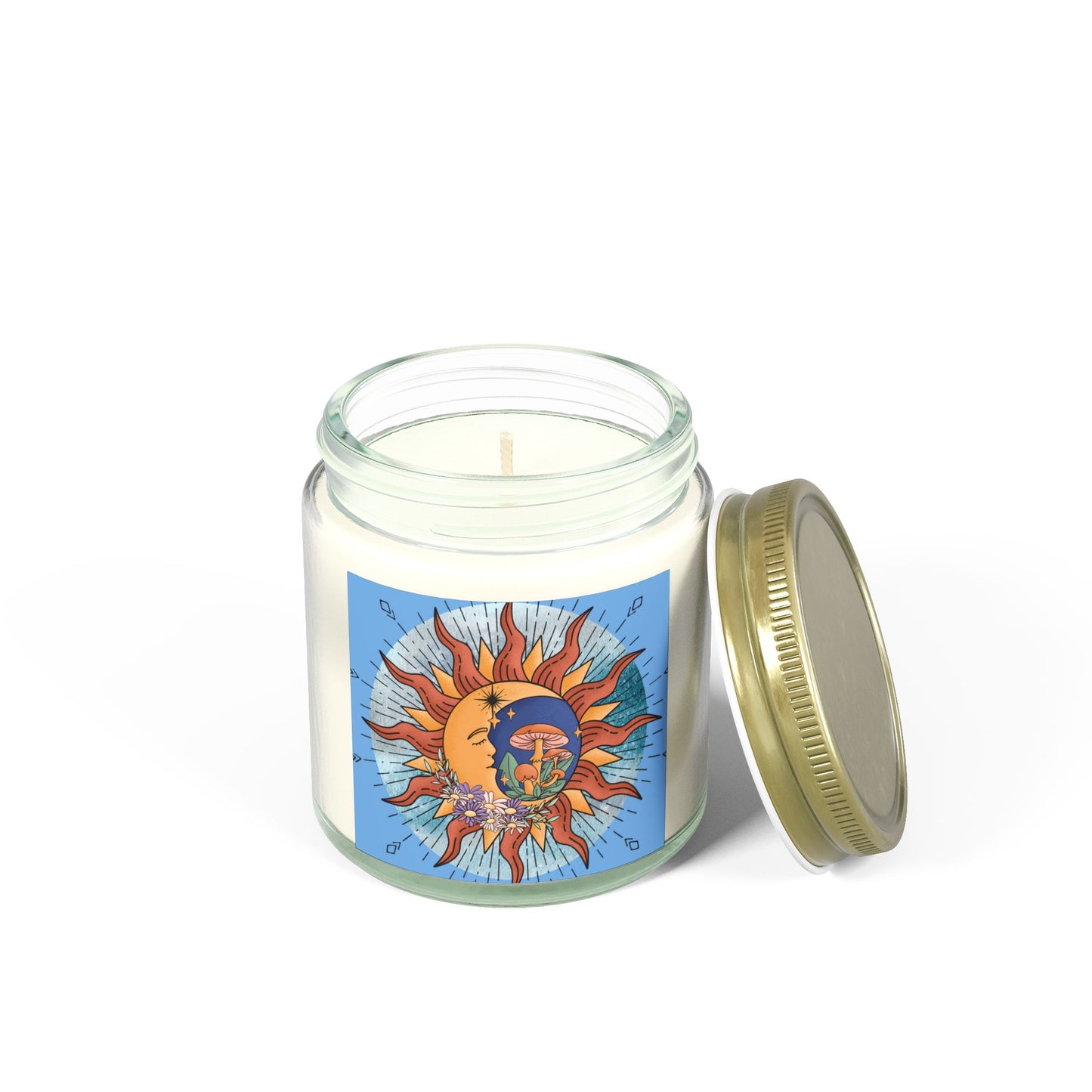 Celestial merch, Celestial Candle, Sunshine Scented Candles - Vibrant Coconut Apricot Wax, Relaxation, Gift, Home Decor, Yoga, Meditation