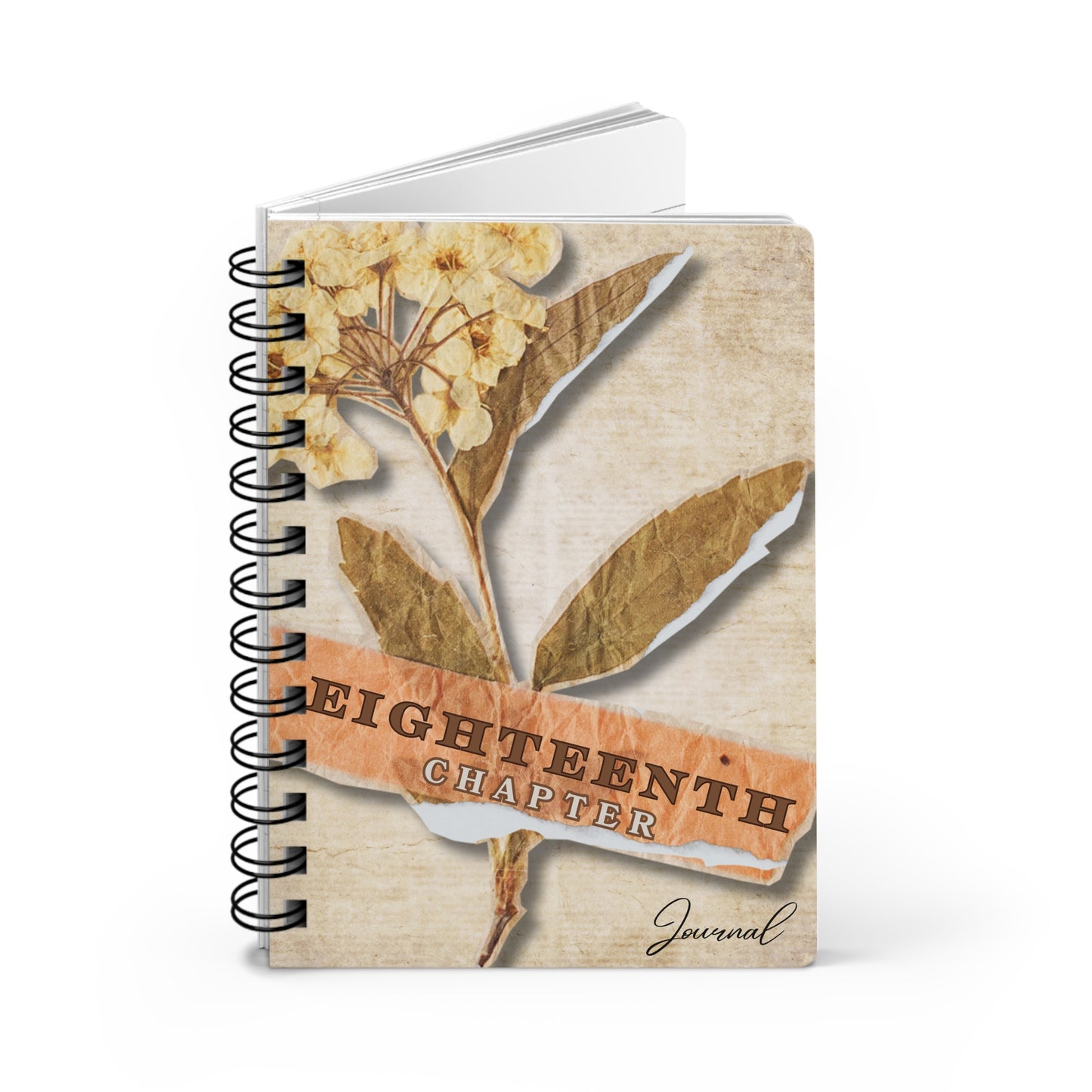 Eighteenth Chapter Spiral Bound Journal - Vintage Floral Design
