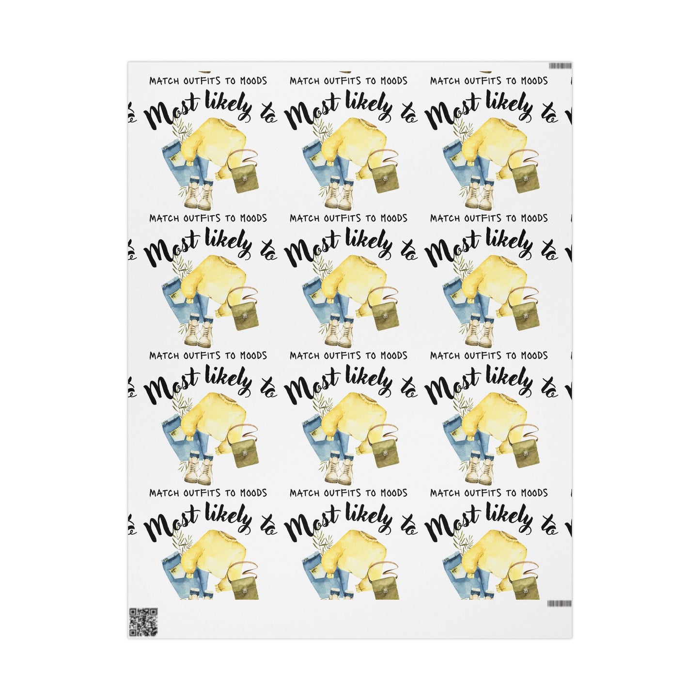 Most Likely To Wrapping Papers, Fashion Wrapping Paper, Cute Wrapping Paper, Clothes Wrapping Paper