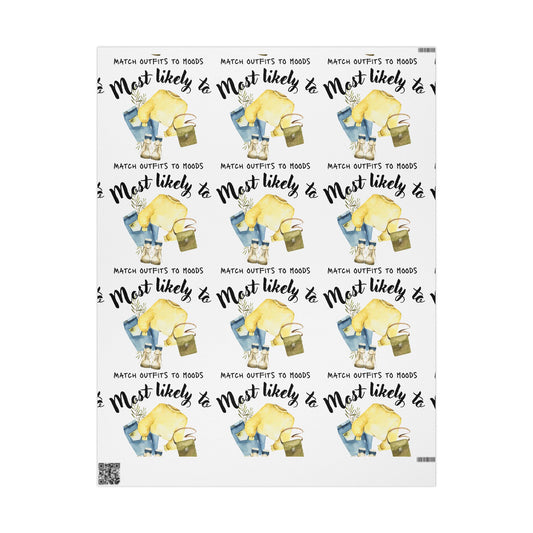 Most Likely To Wrapping Papers, Fashion Wrapping Paper, Cute Wrapping Paper, Clothes Wrapping Paper