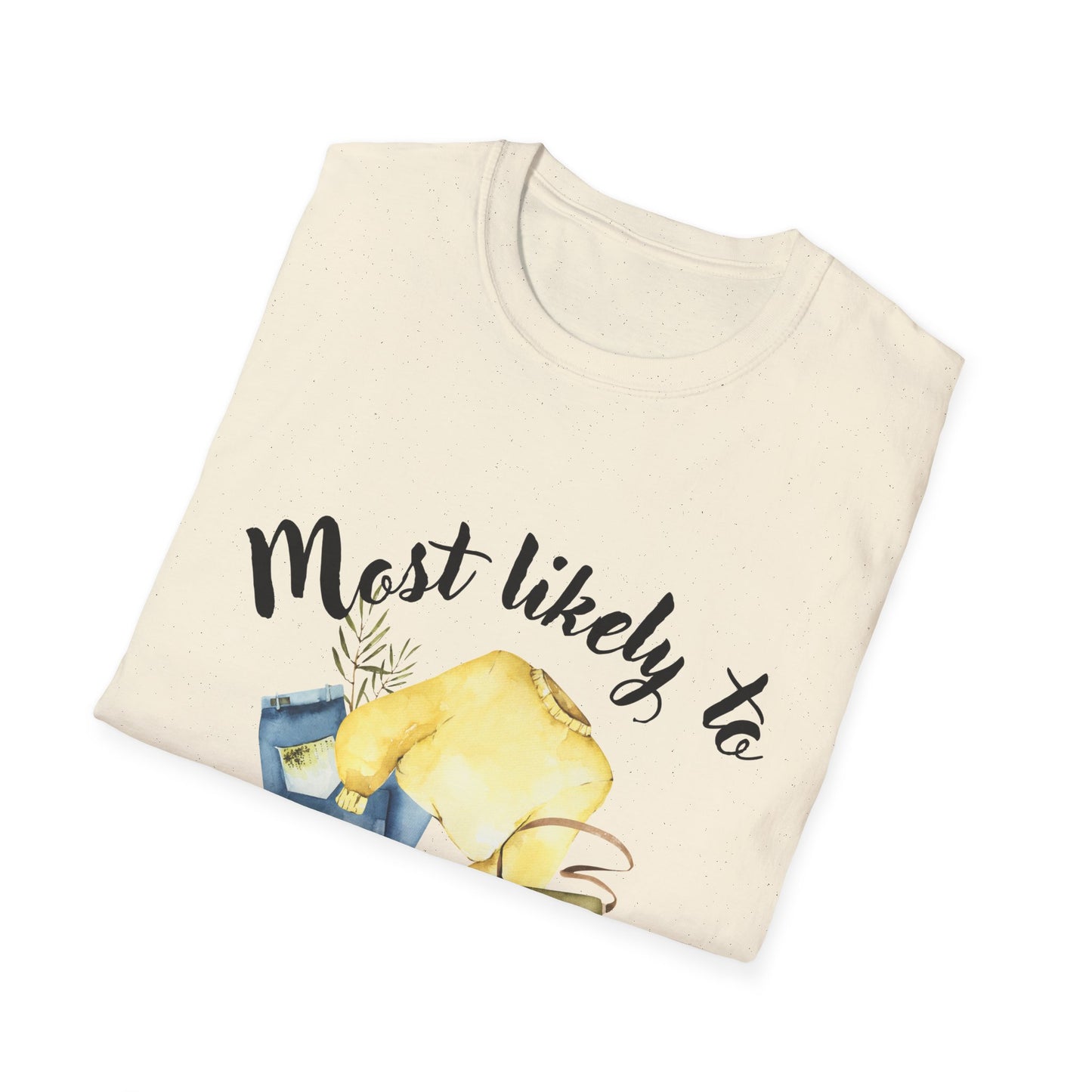 Most Likely To Match Outfits Unisex Softstyle T-Shirt, Cute Graphic Tee, Ideal for Teens, Gift for Her, Everyday Humor Shirt
