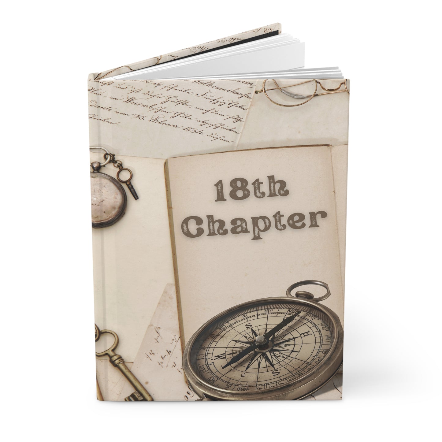 Personalize, Vintage Adventure Hardcover Journal - 18th Chapter Memories, Eighteenth Chapter Journal For Him