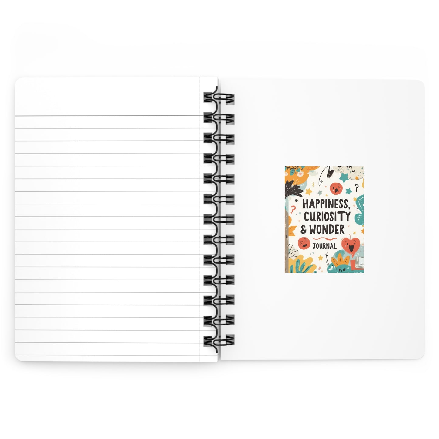 Happiness Curiosity Wonder Journal - Spiral Bound Notebook for Inspiration and Creativity