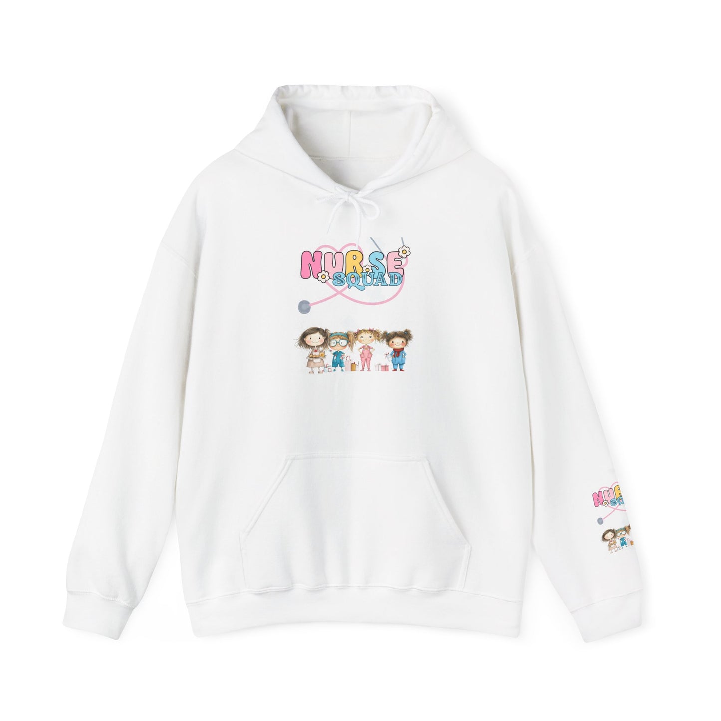 Nurse Squad Hoodie — Cute Multicultural Healthcare Team Design