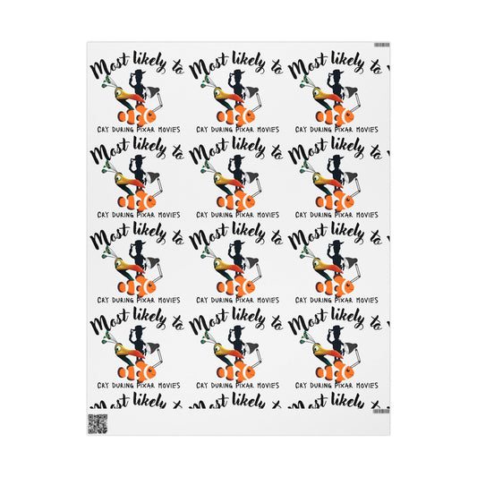 Most Likely To Wrapping Papers, Pixar Inspired Wrapping Paper, Cute Wrapping Paper