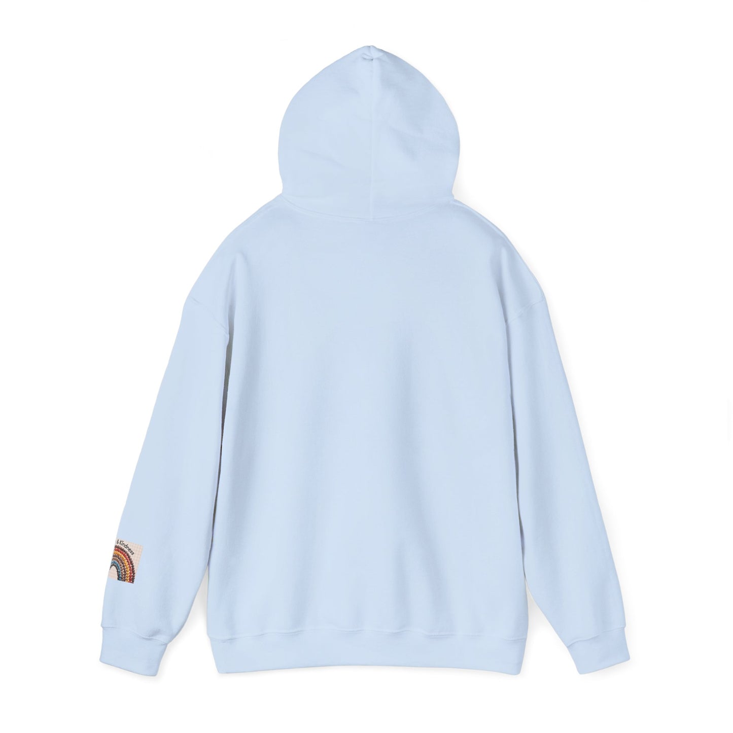 Coffee & Kindness Rainbow Hoodie — Cozy Retro Rainbow Coffee Cup Sweatshirt