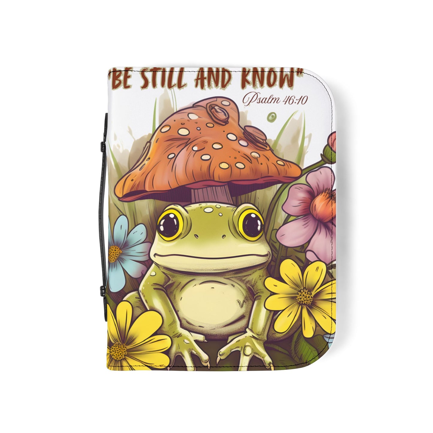 Frog Bible Cover with Inspirational Design - Be Still and Know, Religious Gifts, Christian Accessories, Nature Lovers, Unique Gift
