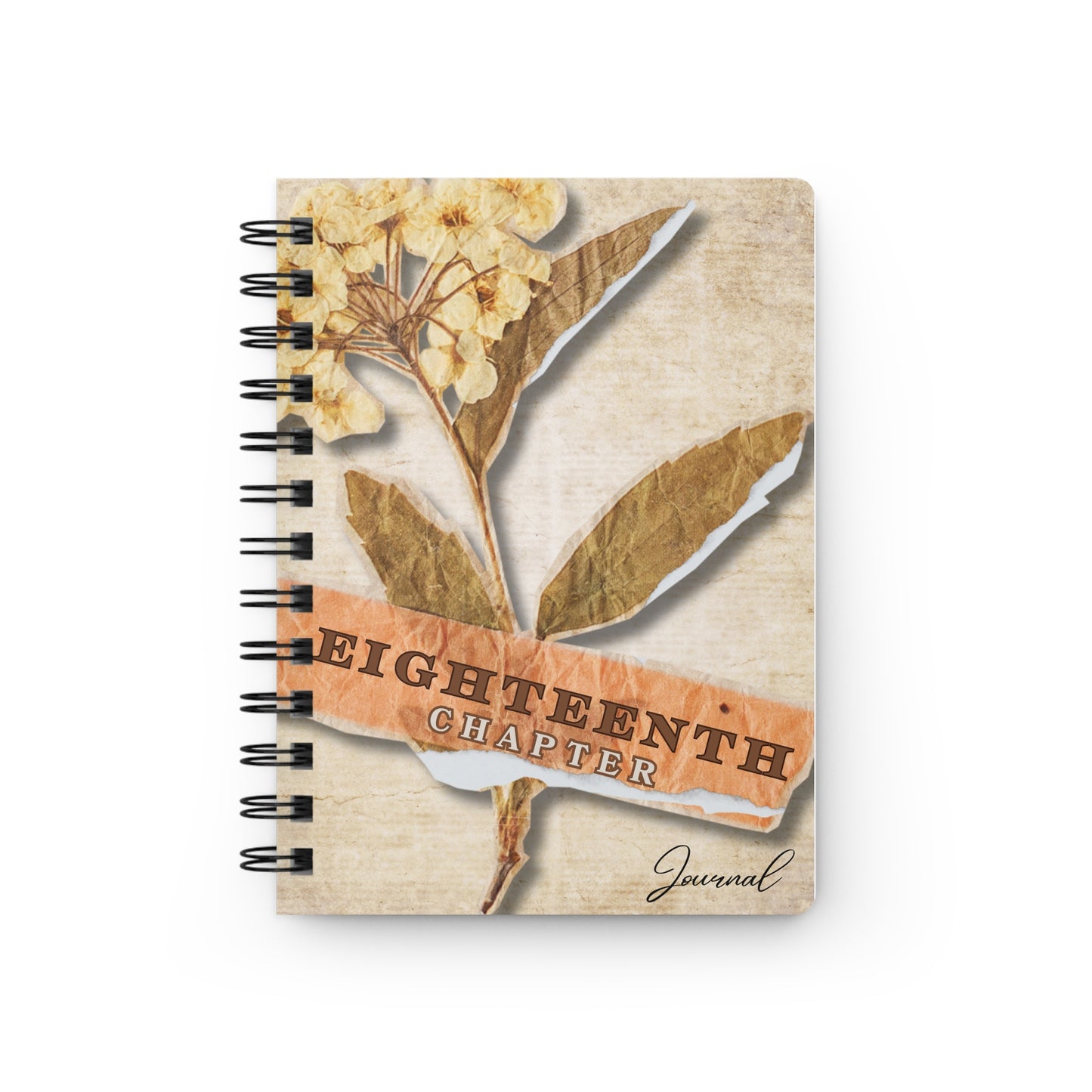 Eighteenth Chapter Spiral Bound Journal - Vintage Floral Design