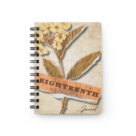 Eighteenth Chapter Spiral Bound Journal - Vintage Floral Design