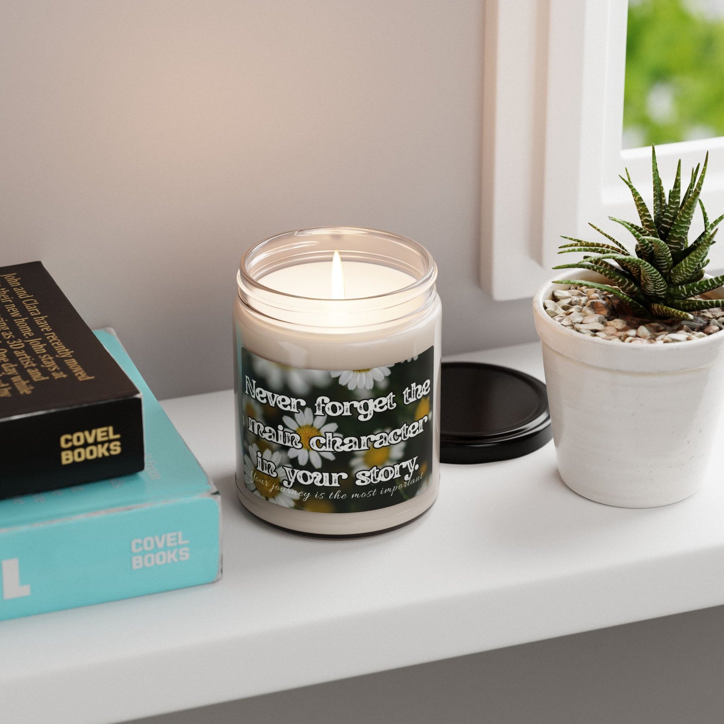Birthday gift for her - Affirmation Candle - Inspirational Scented Soy Candle - 'Never Forget the Main Character'