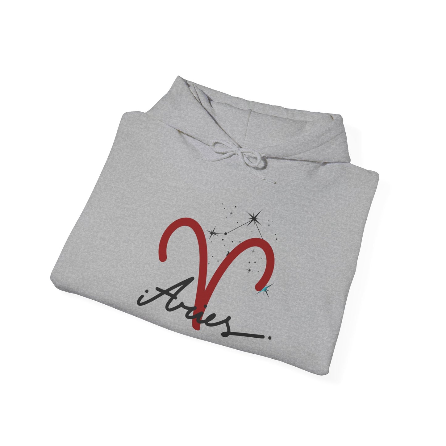 Aries Zodiac Hoodie — Minimal Script Aries Symbol Hoodie