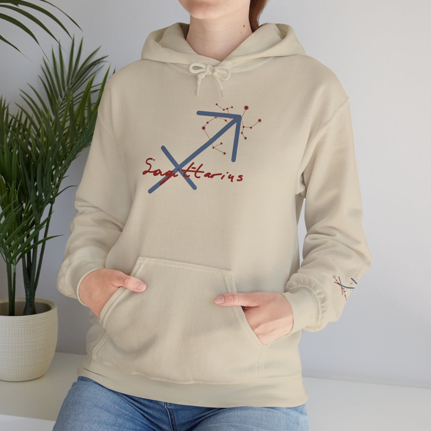 Sagittarius Zodiac Hoodie — Minimal Archer Constellation Graphic